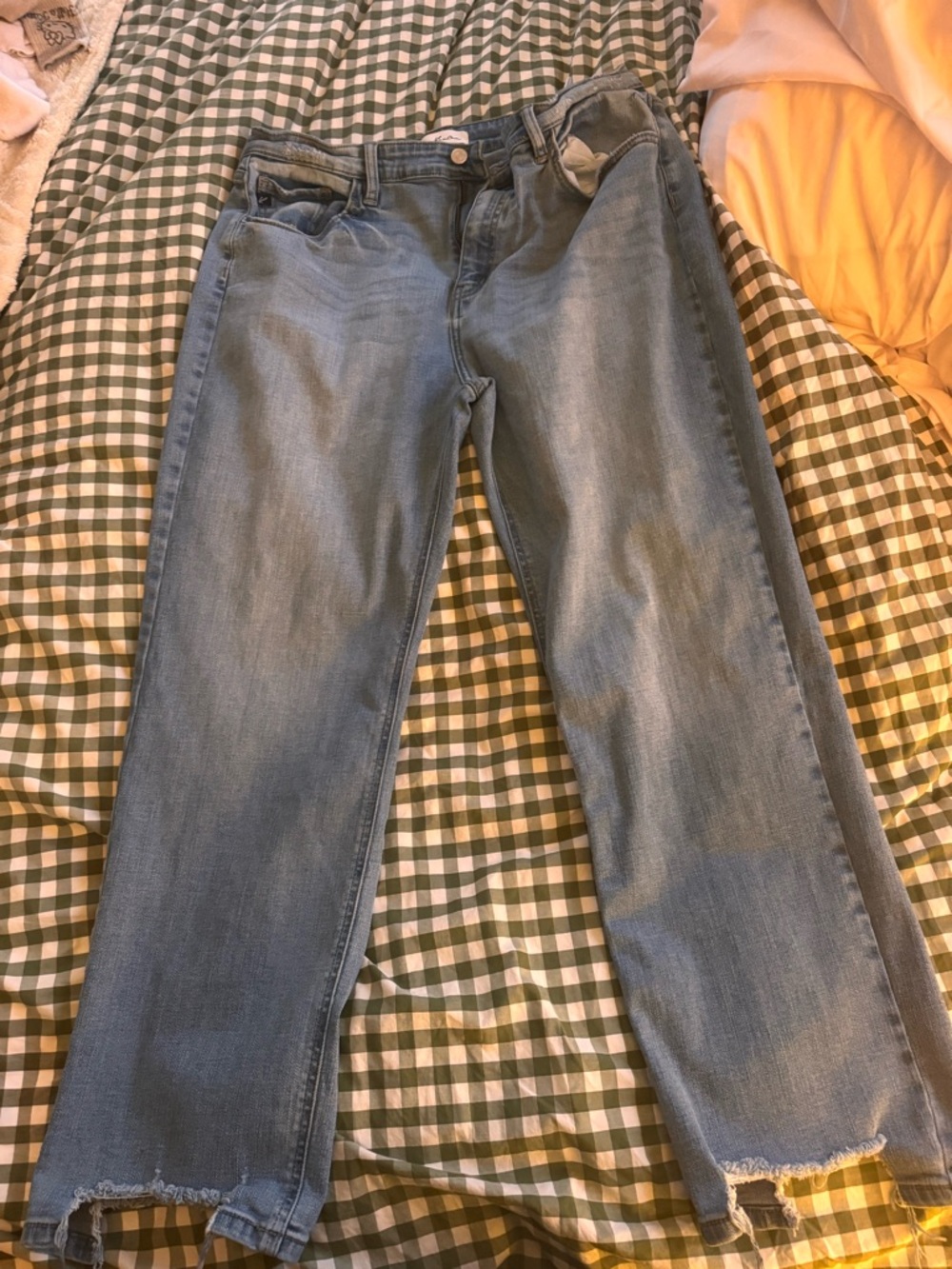 KanCan Light Blue Denim Jeans with Raw Hem
